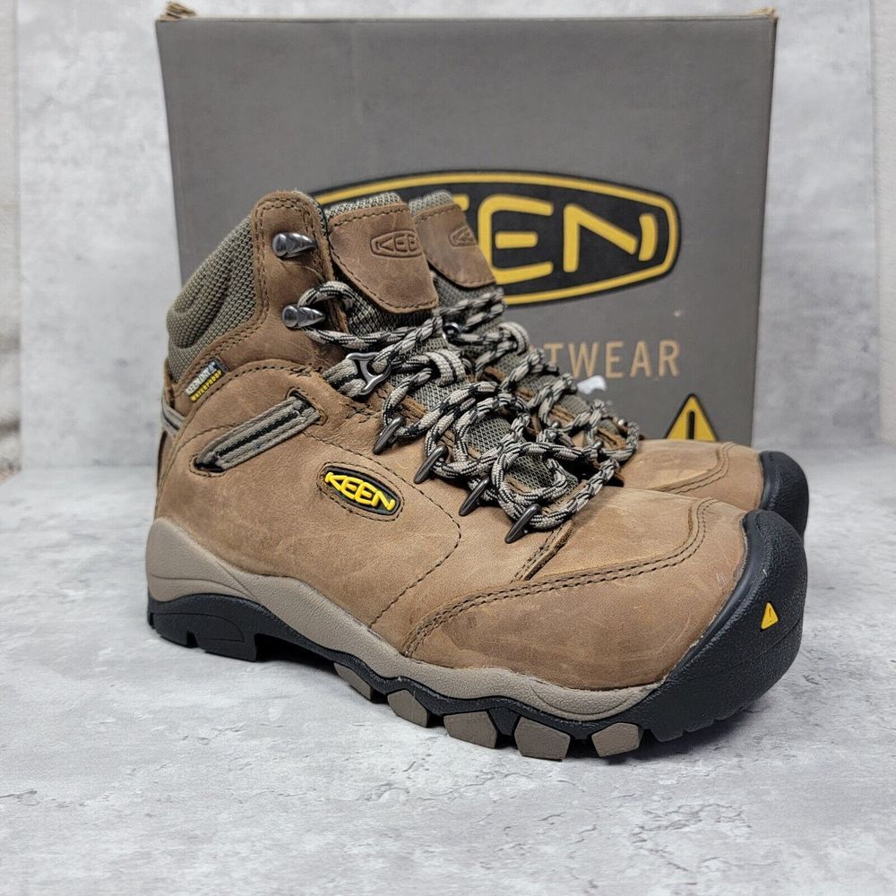 Keen Canby Work Boots Womens 5.5 M Brown Leather Waterproof Aluminum Toe New NWB